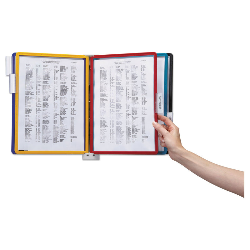 Durable VARIO Wall Reference System, 5 Panels, Letter, Asst. Borders and Panels