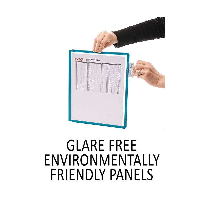 Durable SHERPA Swivel Arm Reference System, 10 Panels, 10.5 x 11 x 12.75, Assorted Borders