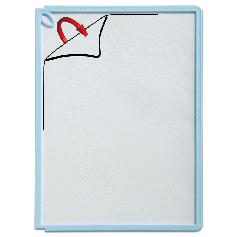 Durable SHERPA Style Desk-Mount Reference System, 10 Panel, 20 Sheet Capacity, Blue/Gray