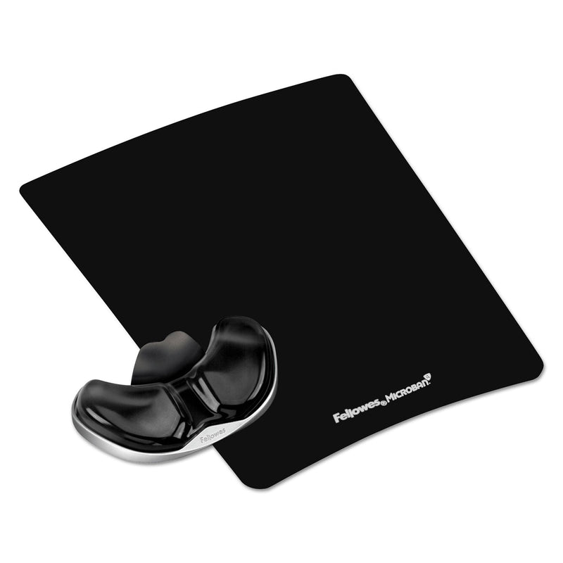 Fellowes Gel Gliding Palm Support with Mouse Pad, 9 x 11, Black
