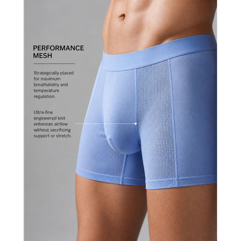 SilkCut Men’s Mesh Modal Performance Boxer Briefs