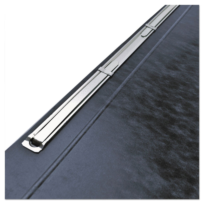 ACCO PRESSTEX Report Cover with Tyvek Reinforced Hinge, Side Bound, Two-Piece Prong Fastener, 3" Capacity, 8.5 x 11, Black/Black