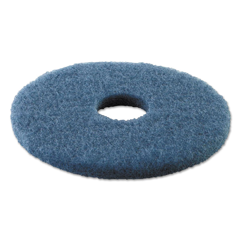 Boardwalk Scrubbing Floor Pads, 13" Diameter, Blue, 5/Carton