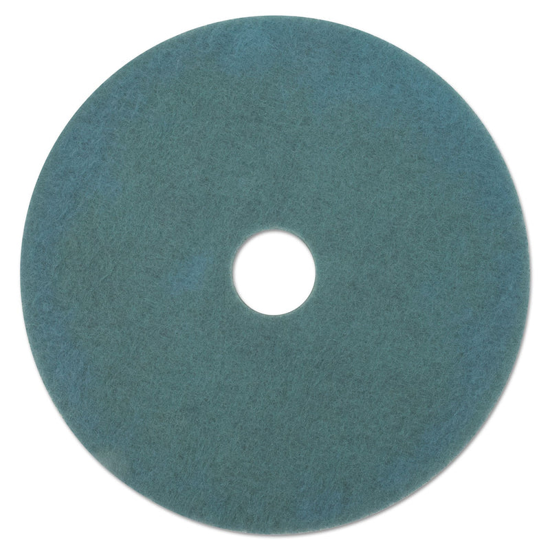 Boardwalk Burnishing Floor Pads, 19" Diameter, Aqua, 5/Carton