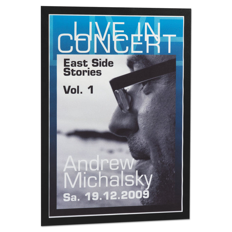 Durable DURAFRAME Sign Holder, 11 x 17, Black Frame, 2/Pack