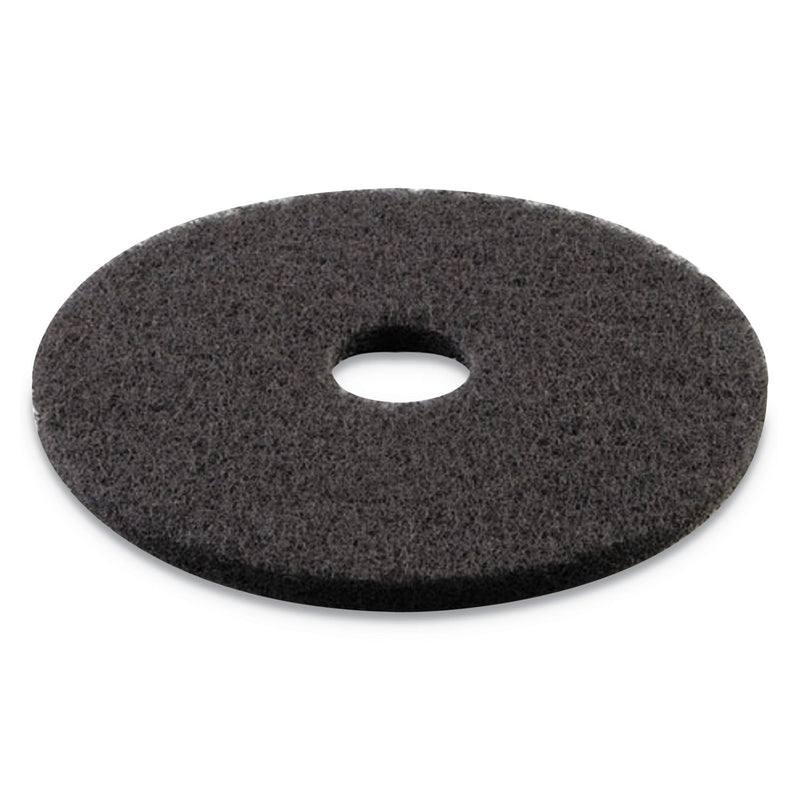 Boardwalk Stripping Floor Pads, 14" Diameter, Black, 5/Carton