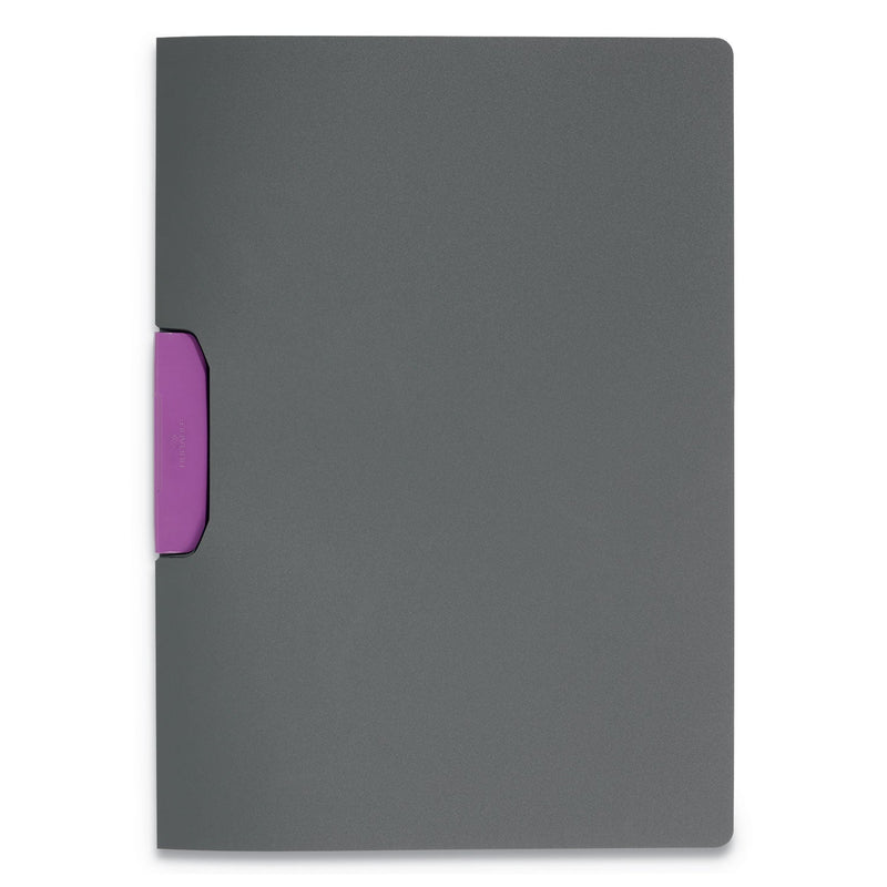 Durable DURASWING Report Cover, Clip Fastener, 8.5 x 11, Graphite/Graphite, 5/Pack