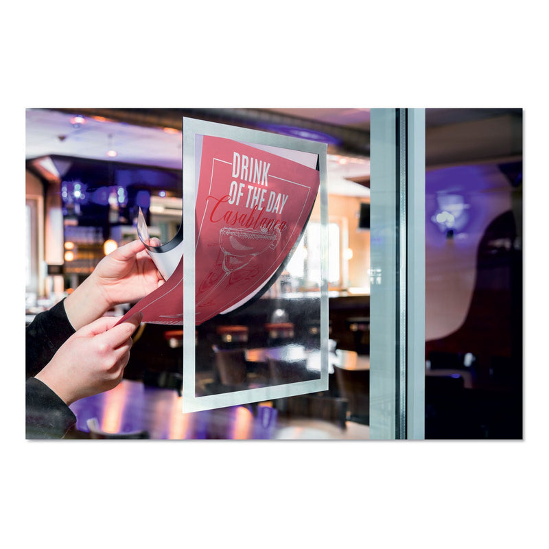 Durable DURAFRAME Sign Holder, 8.5 x 11, Silver Frame, 2/Pack