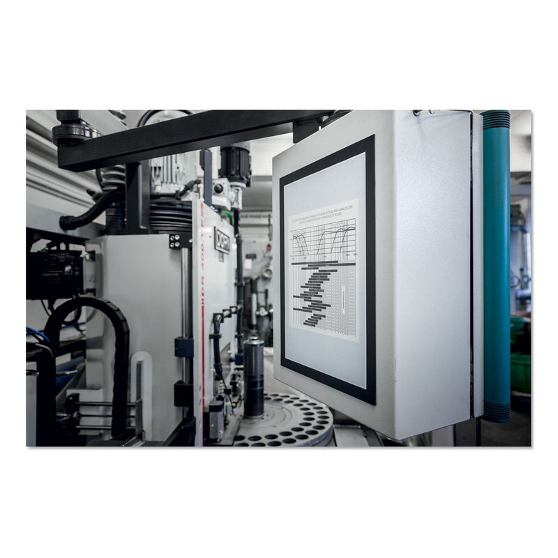 Durable DURAFRAME Magnetic Sign Holder, 8.5 x 11, Black Frame, 2/Pack