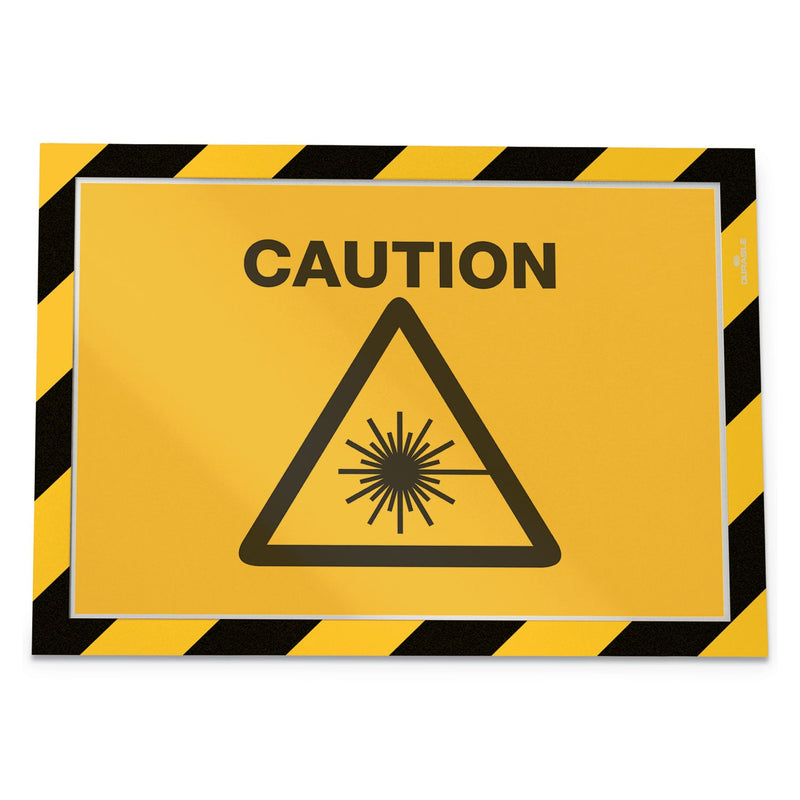 Durable DURAFRAME Security Magnetic Sign Holder, 8.5 x 11, Yellow/Black Frame, 2/Pack