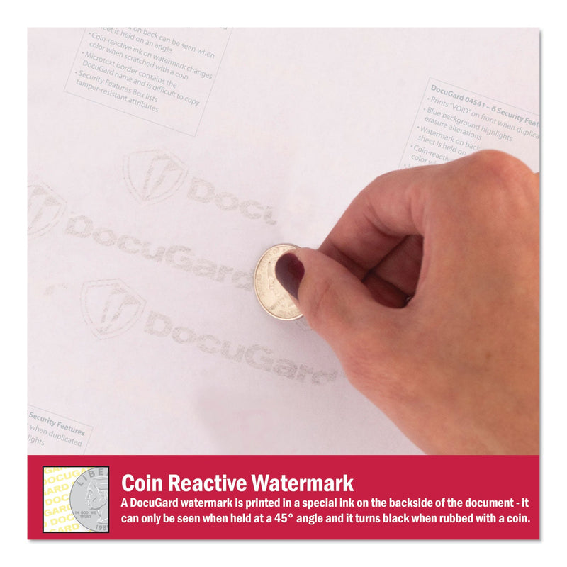 DocuGard Medical Security Papers, 24 lb Bond Weight, 8.5 x 11, Blue, 500/Ream