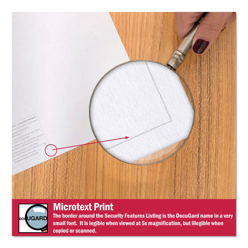 DocuGard Medical Security Papers, 24 lb Bond Weight, 8.5 x 11, Blue, 500/Ream