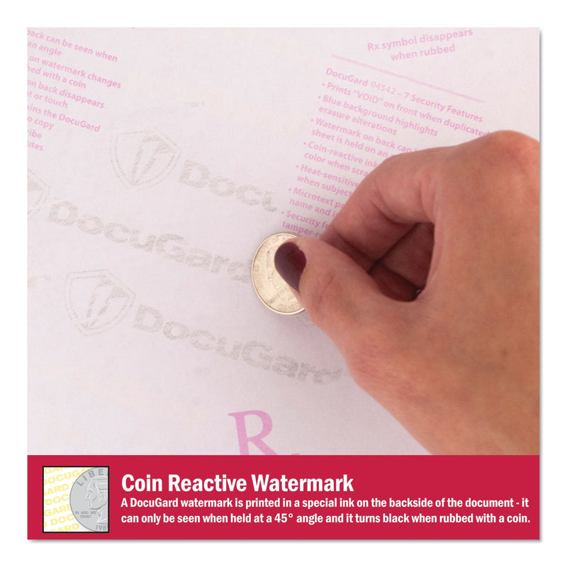 DocuGard Medical Security Papers, 24 lb Bond Weight, 8.5 x 11, Green, 500/Ream