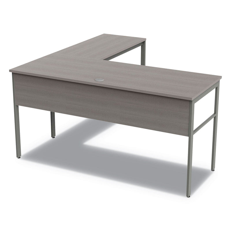 Linea Italia Urban Series L- Shaped Desk, 59" x 59" x 29.5", Ash