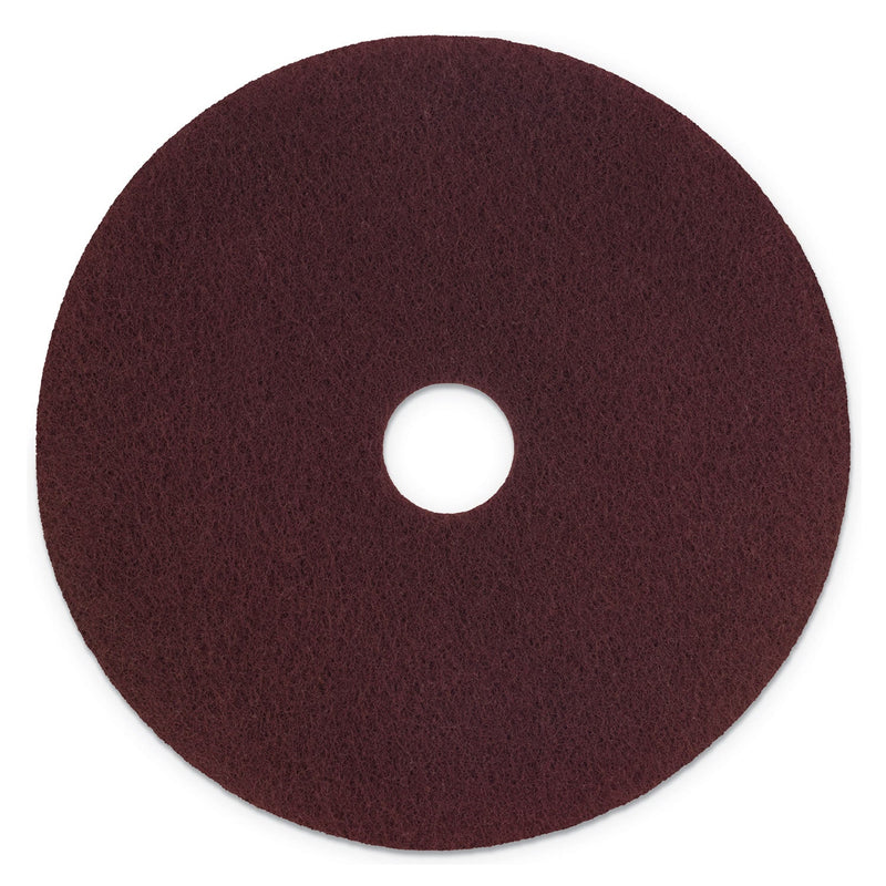 Scotch-Brite Surface Preparation Pad Plus, 17" Diameter, Maroon, 5/Carton