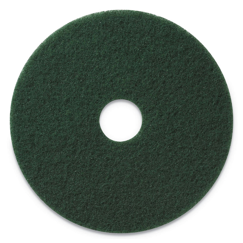 Americo Scrubbing Pads, 20" Diameter, Green, 5/Carton