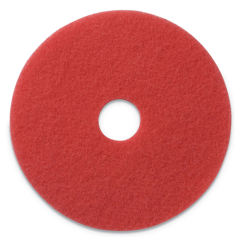 Americo Buffing Pads, 20" Diameter, Red, 5/Carton