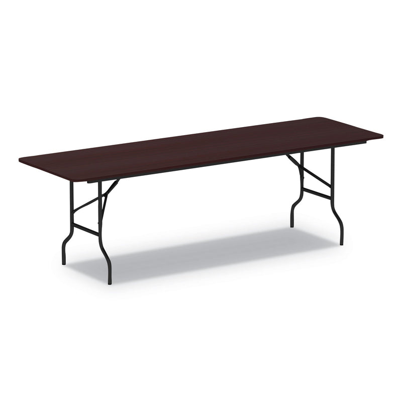Alera Wood Folding Table, Rectangular, 95.88w x 29.88d x 29.13h, Mahogany