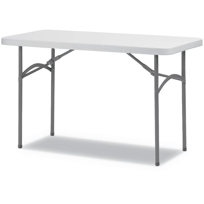 Alera Rectangular Plastic Folding Table, 48w x 24d x 29.25h, Gray