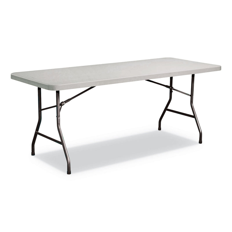 Alera Rectangular Plastic Folding Table, 72w x 29.63d x 29.25h, Gray