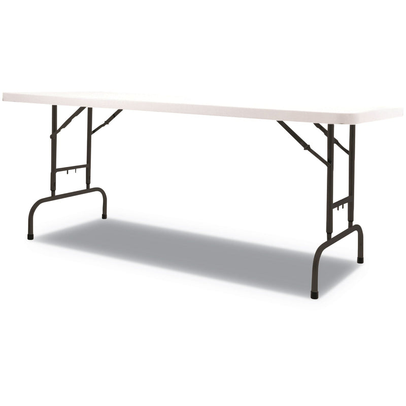 Alera Adjustable Height Plastic Folding Table, Rectangular, 72w x 29.63d x 29.25 to 37.13h, White