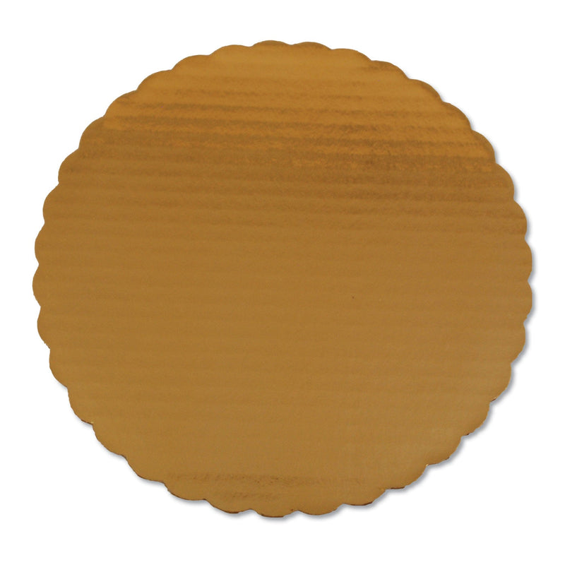 SCT Gold Cake Circles, Single Wall Construction, 10" Diameter, Gold, Paper, 200/Carton