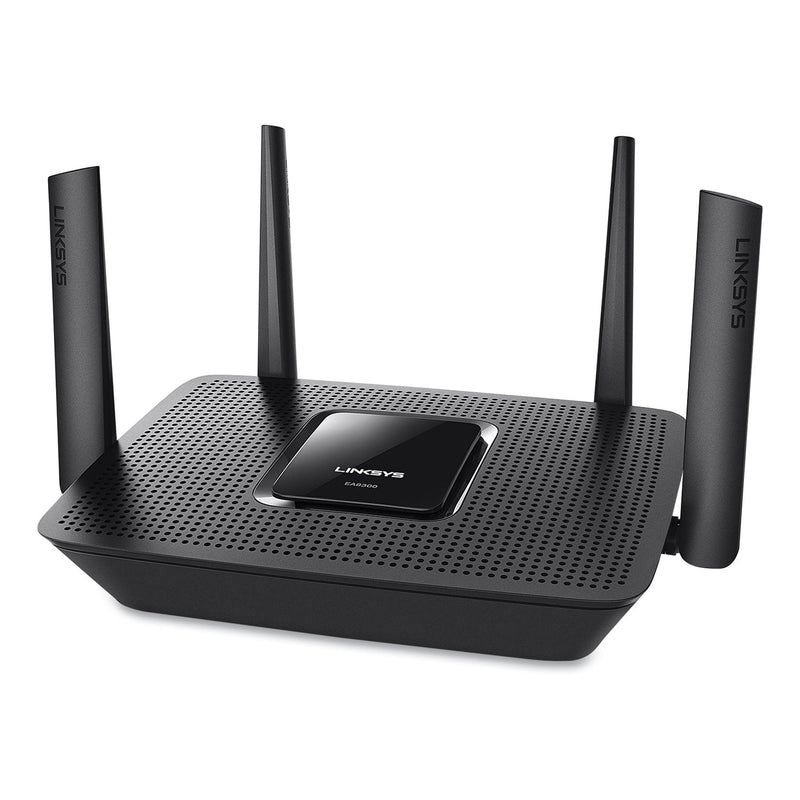 LINKSYS EA8300 WiFi Router, AC2200,MU-MIMO, 5 Ports, Tri-Band 2.4 GHz/5 GHz