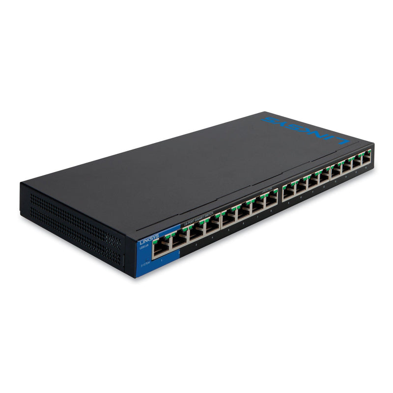 LINKSYS Business Desktop Gigabit PoE+ Switch, 16 Ports