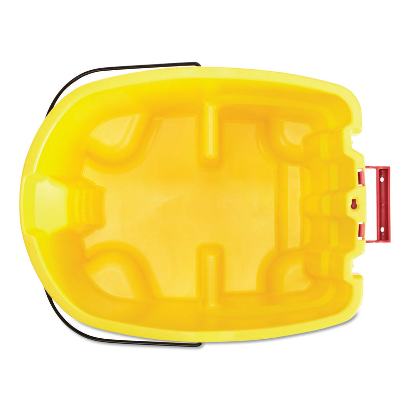 Rubbermaid WaveBrake 2.0 Bucket, 8.75 gal, Plastic, Yellow