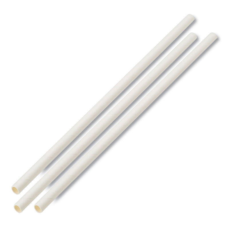 Boardwalk Individually Wrapped Paper Straws, 7.75" x 0.25", White, 3,200/Carton