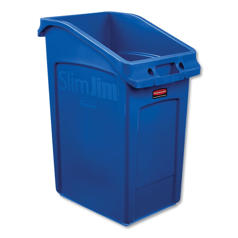 Rubbermaid Slim Jim Under-Counter Container, 23 gal, Polyethylene, Blue