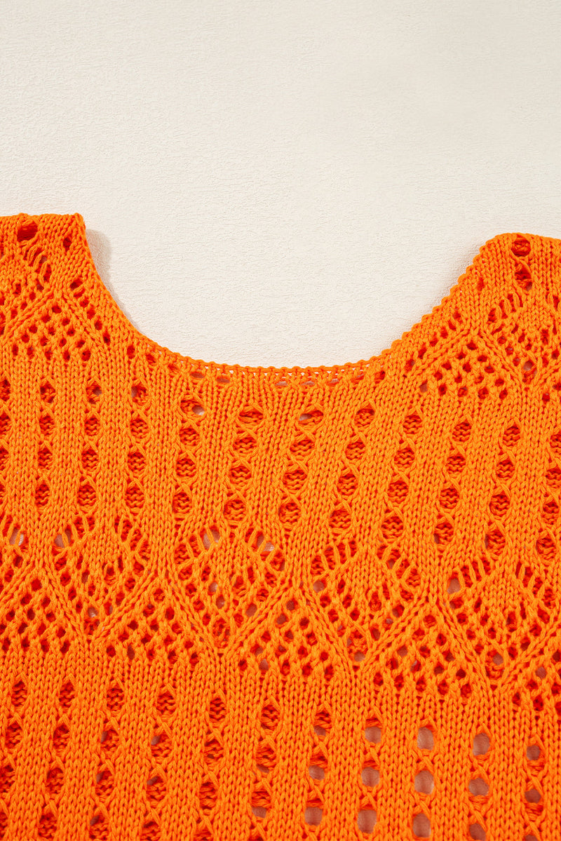Emerson Crochet Scallop Edge Sweater