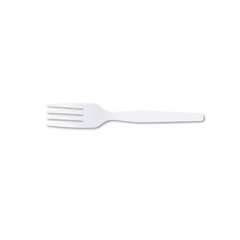 Dixie Plastic Cutlery, Heavy Mediumweight Fork, 100/Box