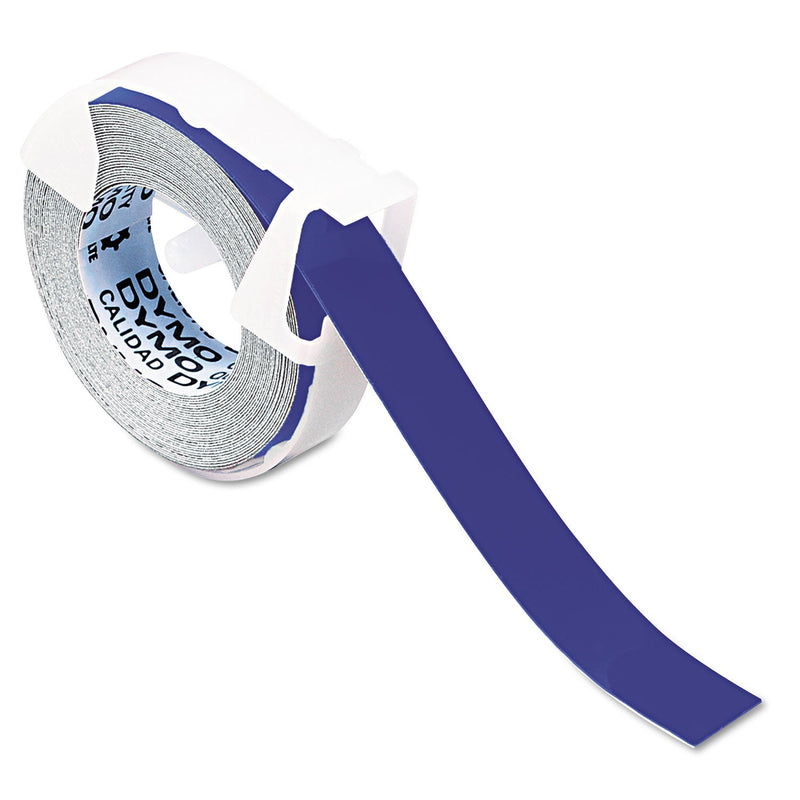 DYMO Self-Adhesive Glossy Labeling Tape for Embossers, 0.37" x 12 ft Roll, Blue