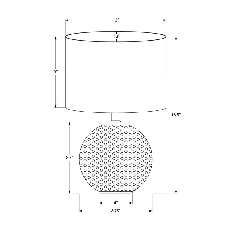Lighting, Table Lamp, Modern - Gray / Cream