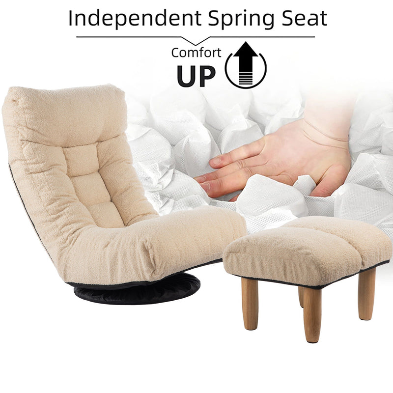 Adjustable Japanese Reclining Floor Chair Sofa With Metal Frame For Living Room