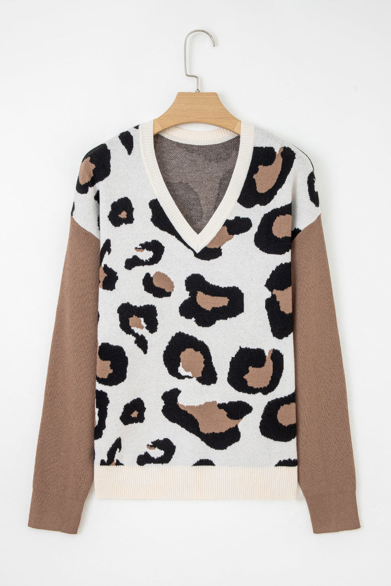 Jocelyn Block Patchwork Sleeve Sweater