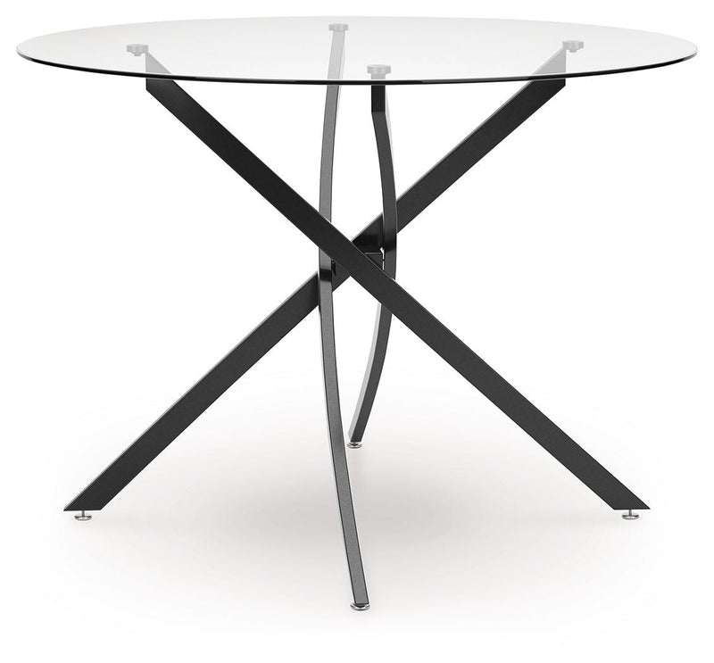 Pharwynn - 5 Pc. - Dining Room Table, 4 Side Chair - Black