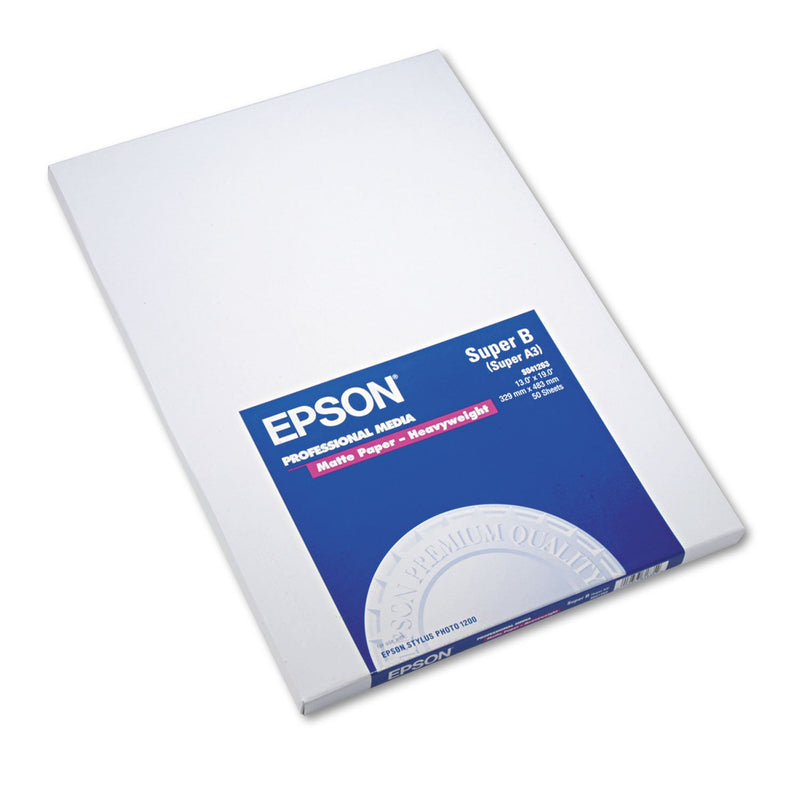 Epson Premium Matte Presentation Paper, 9 mil, 13 x 19, Matte Bright White, 50/Pack