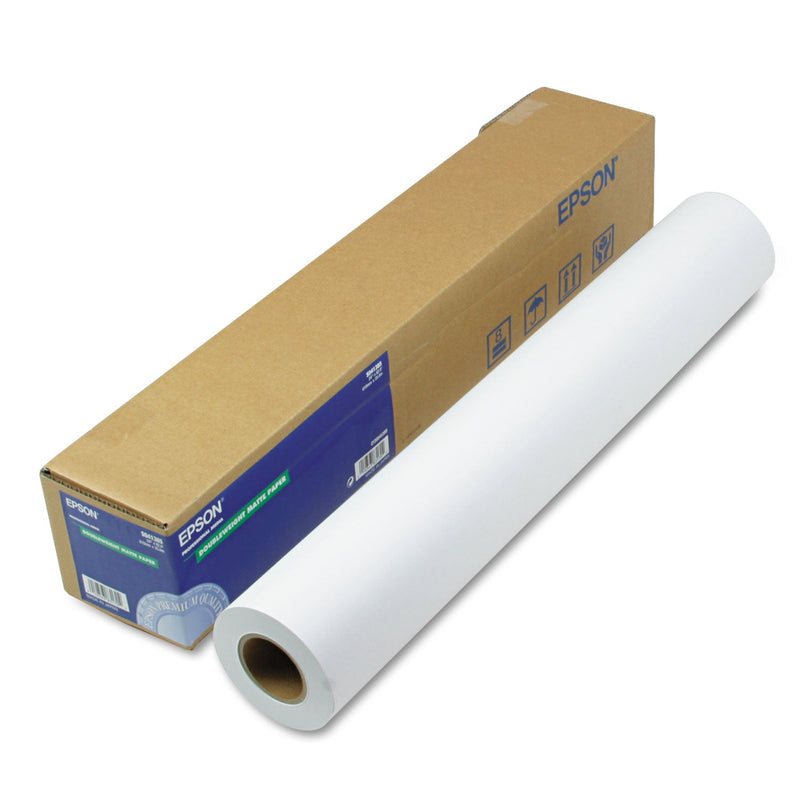 Epson Double Weight Matte Paper, 8 mil, 24" x 82 ft, Matte White