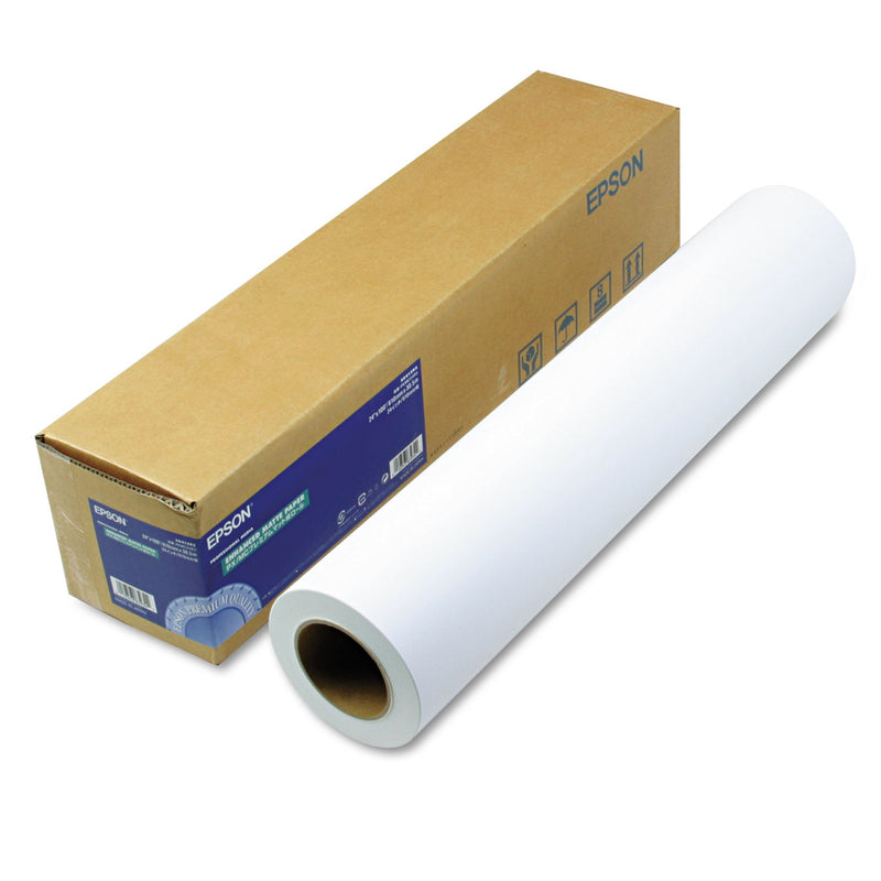 Epson Enhanced Photo Paper Roll, 10 mil, 24" x 100 ft, Enhanced Matte White