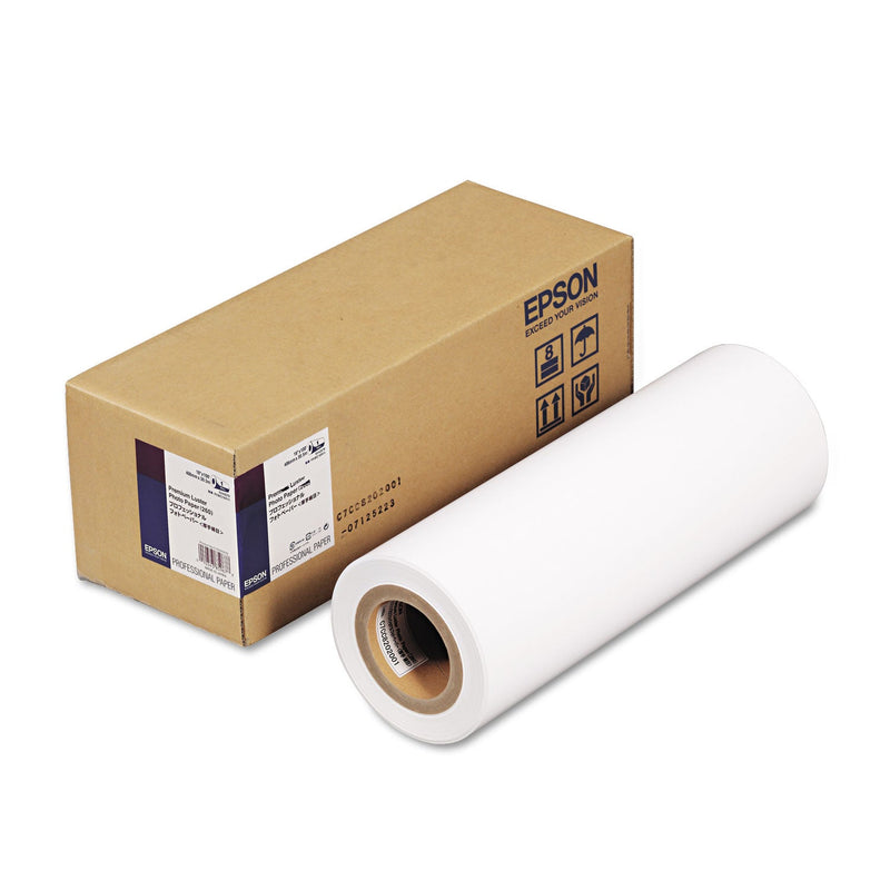 Epson Premium Luster Photo Paper, 3" Core, 10 mil, 16" x 100 ft, Premium Luster White
