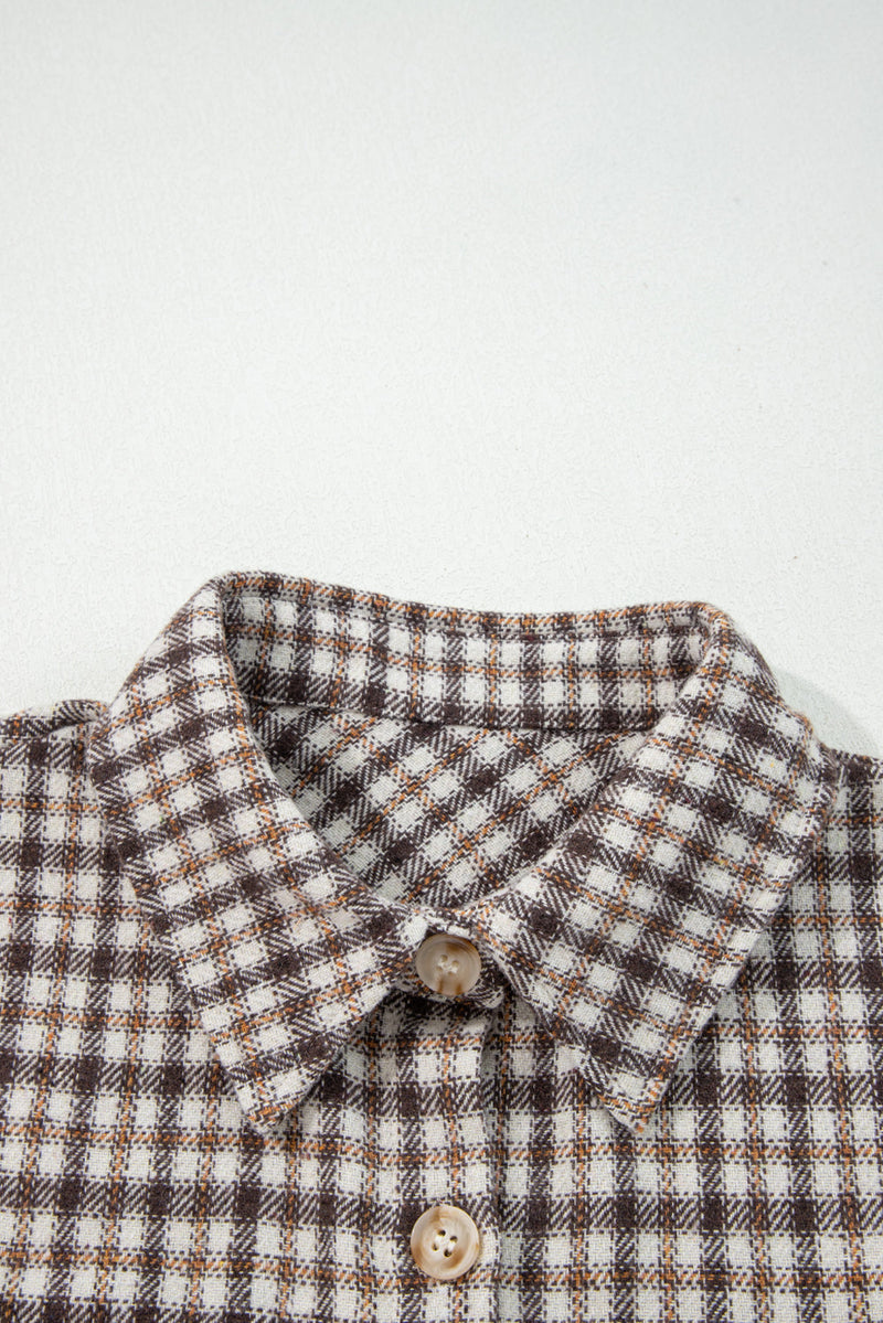 Ava Flap Patchwork Plaid Shacket