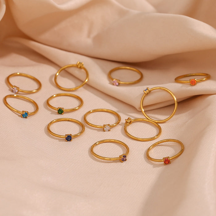 Fashion Simple And Light Luxury Birthday Ring
