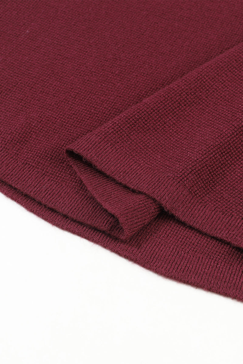Aria Sleeve Plain Knit Sweater
