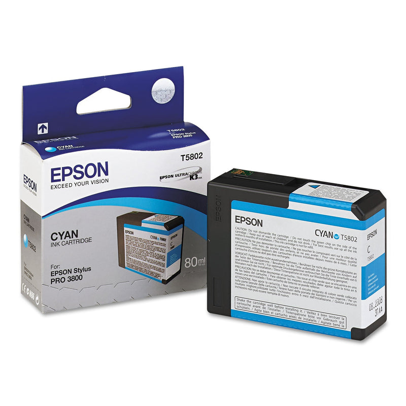 Epson T580200 UltraChrome K3 Ink, Cyan