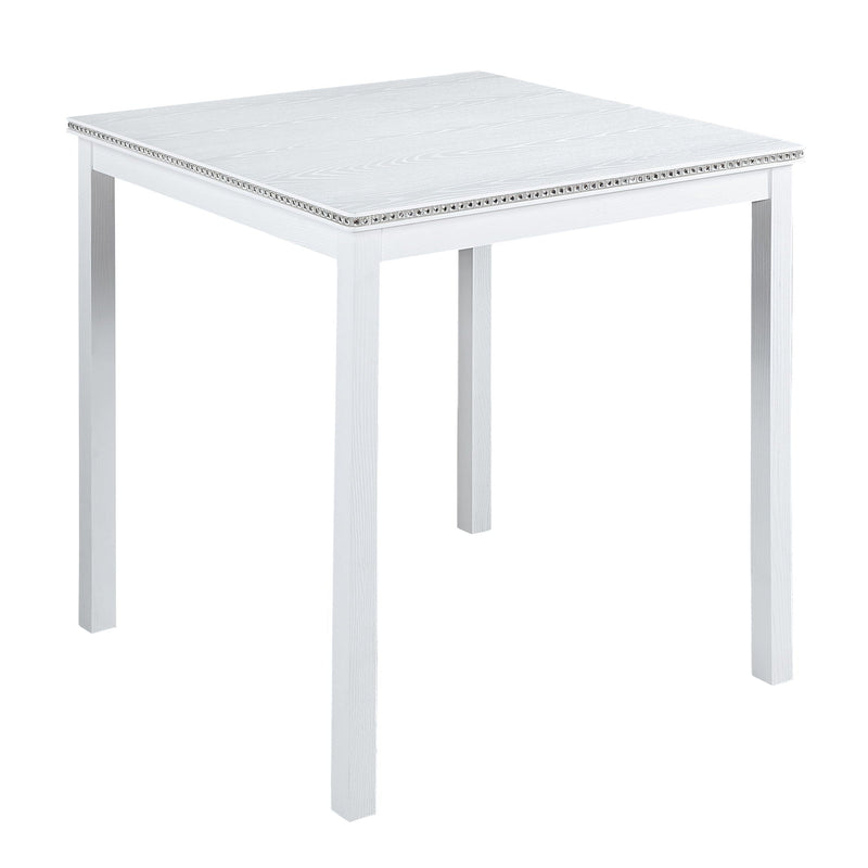 5 Piece Counter Height Table Set, Square Table And 4 Upholstered Chairs