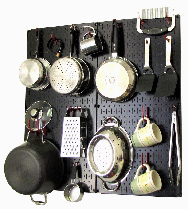 Kitchen Pegboard Organizer Kit Pots & Pans Rack - Pegboard With Hooks