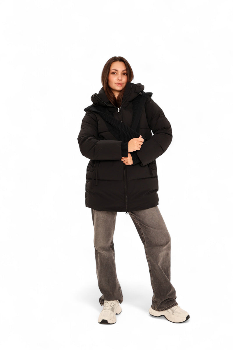 Double-hooded Insulated Bio-Down Coat