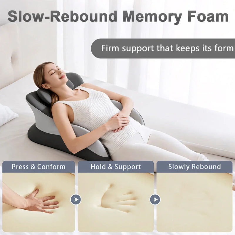 Multifunctional Memory Foam Reading Pillow – Prone Headrest & Arm Support with Removable Cover